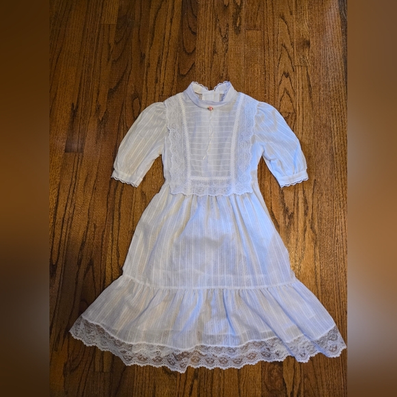 Stunning Vintage Edwardian Gunne Sax Mini Dress size XS - Picture 1 of 4
